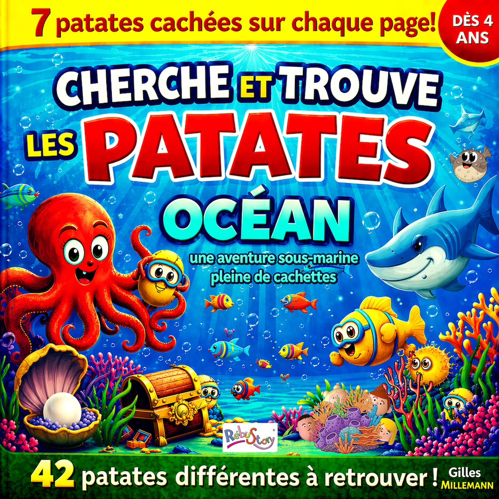 cherche et trouve les patates dans l'océan